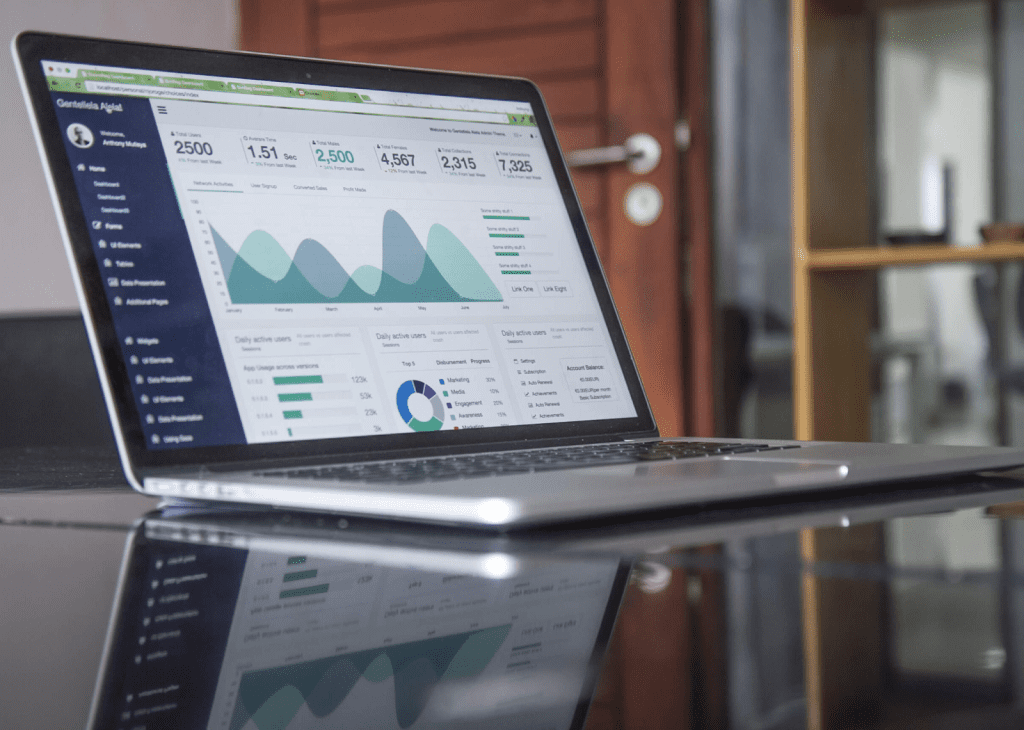 amazon accounting - Laptop displaying graphs and charts